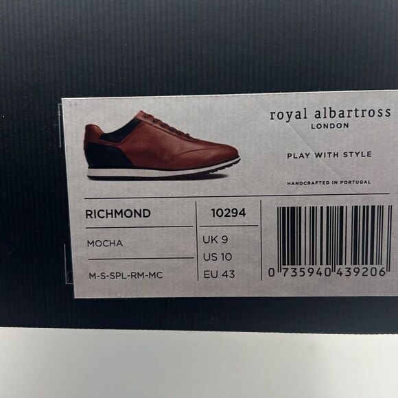 Royal Albartross Men's Richmond Ultra-soft Luxury Spikeless Golf Shoe NWB Men 10 - Picture 4 of 10